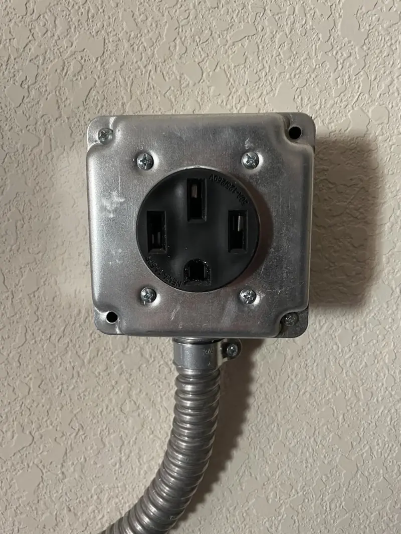 NEMA 14-50 outlet installed for Electrical Panel Upgrade in Yucaipa